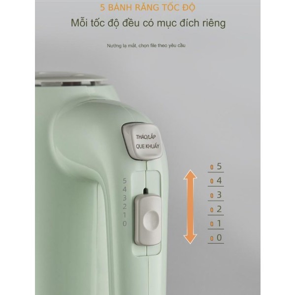 Máy Đánh Trứng Cầm Tay Bear DDQ-B01F7 Tích Hợp 2 Que Đánh | Hàng Chính Hãng | Bảo Hành 18T | Mimax Store