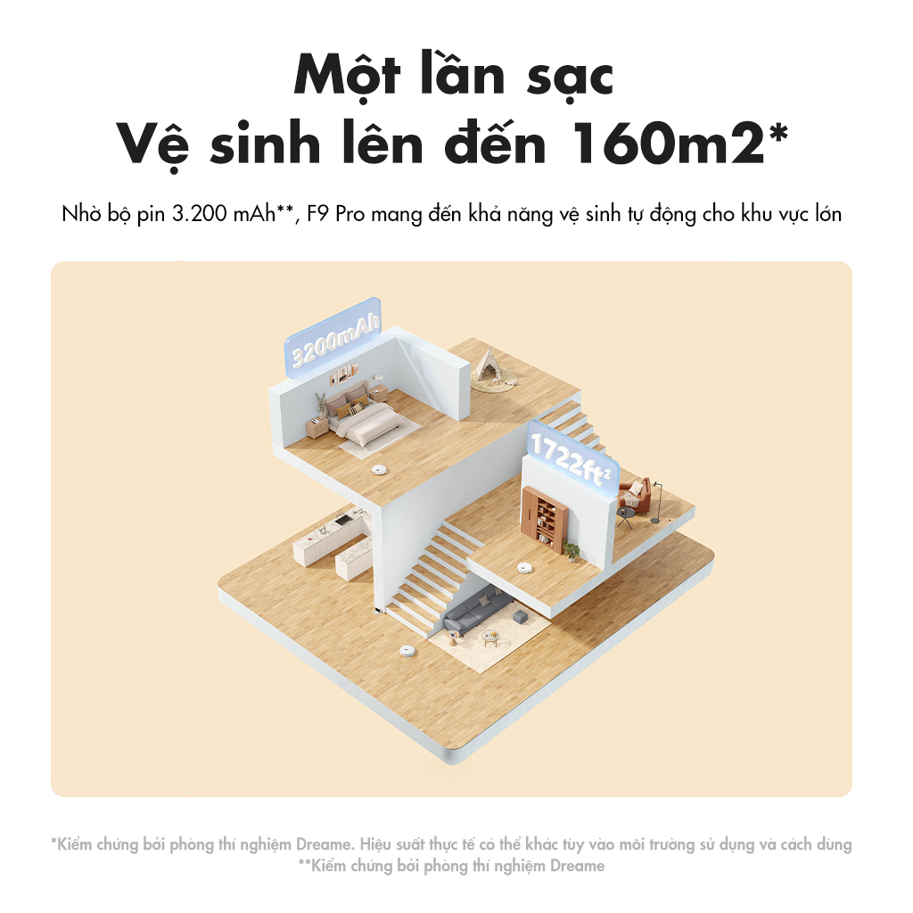 Robot Hút Bụi Lau Nhà Thông Minh Dreame F9 Pro | Bản Quốc Tế | Chính Hãng | Bảo Hành 12T | Mimax Store