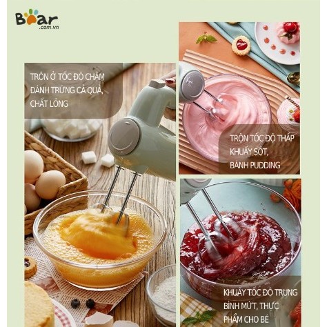 Máy Đánh Trứng Cầm Tay Bear DDQ-B01F7 Tích Hợp 2 Que Đánh | Hàng Chính Hãng | Bảo Hành 18T | Mimax Store