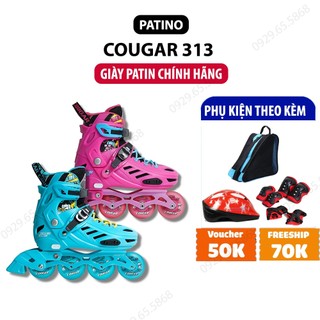 Giày trượt patin trẻ em Cougar 313, 8 bánh phát sáng chính hãng - PATINO