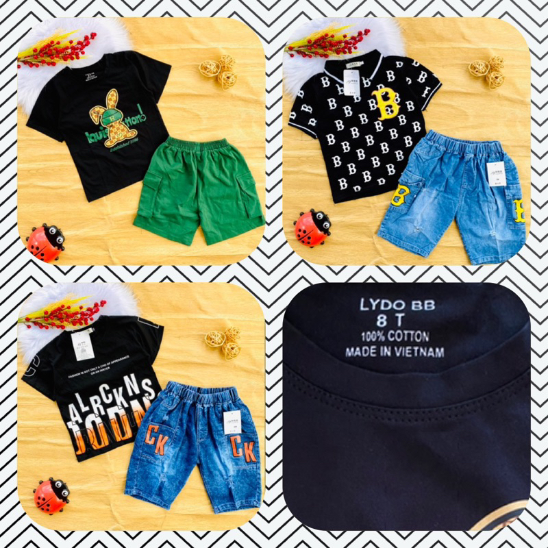 🚗  Bộ cotton hàng shop bé trai từ 25-30kg