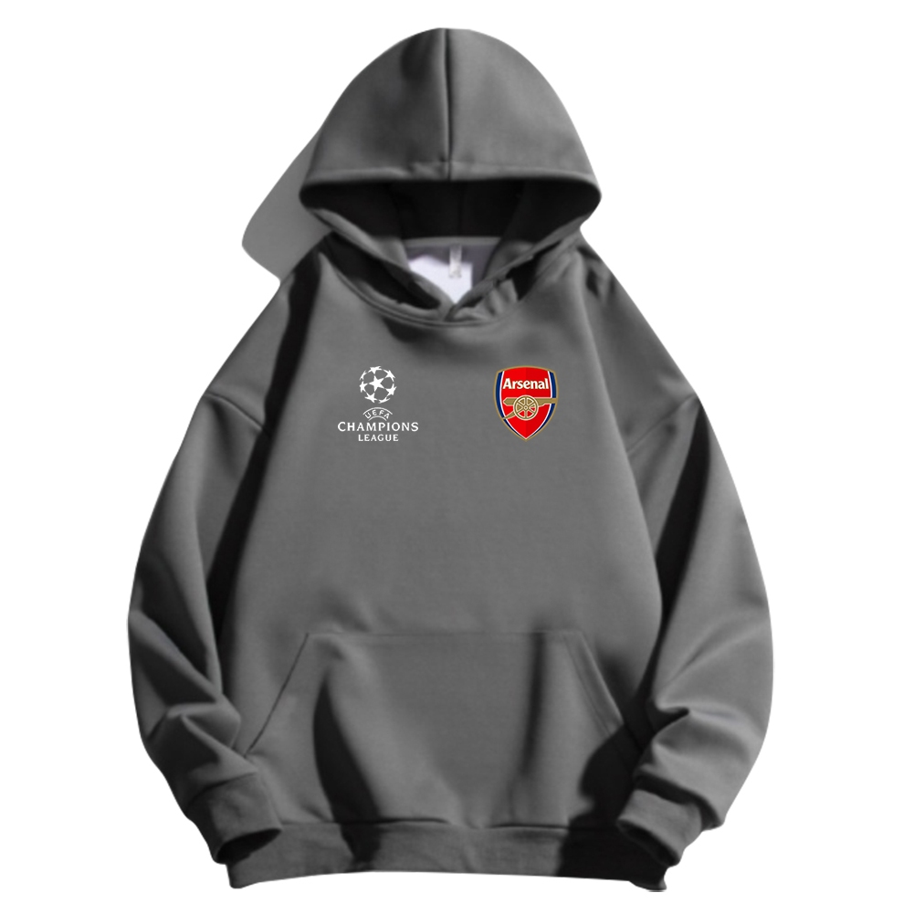 Áo hoodie Arsenal in logo vải nỉ bông form rộng - Áo khoác nỉ có mũ dáng rộng unisex Gokis shop