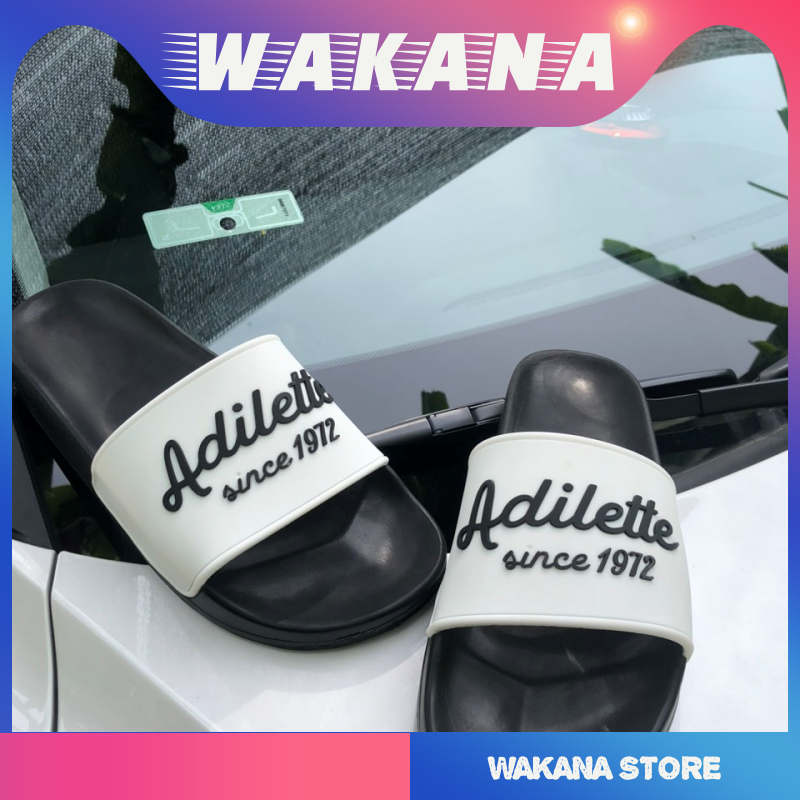 Dép thời trang nam nữ đẹp Adilet quai trắng hàng sẵn kho  - WAKANA STORE