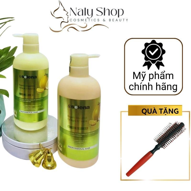 Cặp Gội Xả Bưởi Selena 800ml Chống Rụng Phục Hồi Tóc Hư Tổn, Dầu Gội Thảo Dược Giúp Tóc Siêu Mềm Mượt NalyShop
