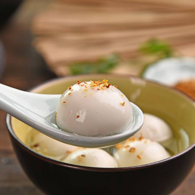 Bánh Trôi Nước Singapore 200gr/ 10 Bánh Mix Vị Đậu Đỏ/ Đậu Phộng/ Mè Đen/ Trứng Muối/ Bánh Trôi Spring Home Chính Hãng