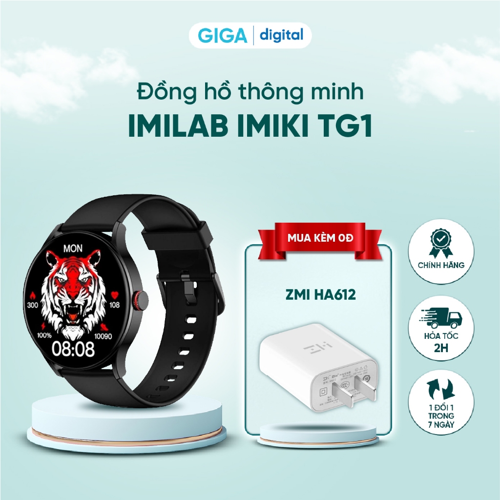 Đồng hồ thông minh Imilab Imiki TG1 nghe gọi - Màn AMOLED - Đồng hồ đàm thoại thông minh - BH 12 tháng