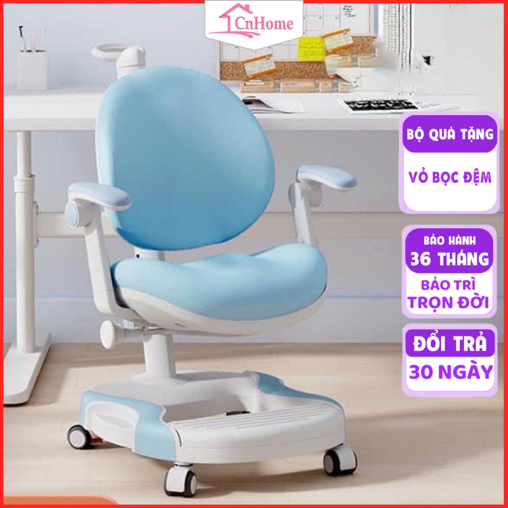Ghế ngồi học sinh chống gù lưng, chống cận, thiết kế Công thái học Mã N01 và N02 CnHome tặng kèm vỏ bọc đệm