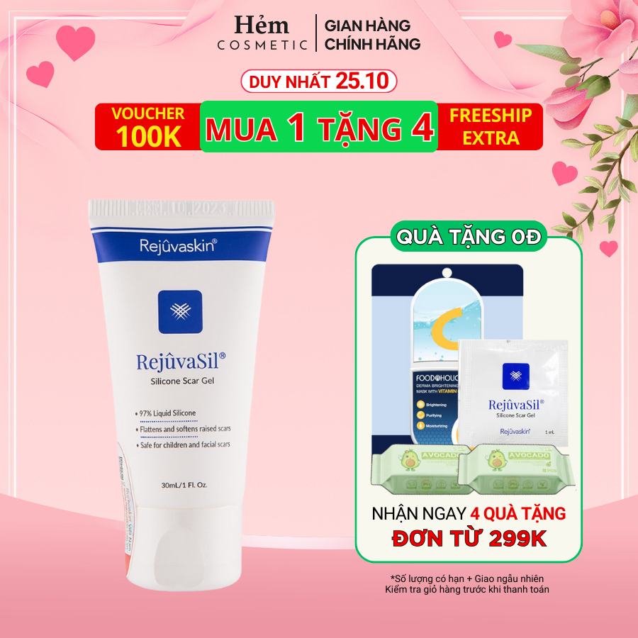 Gel Làm Mờ Sẹo Lồi, Sẹo Phì Đại Rejuvaskin RejuvaSil 10ml/15ml/30ml