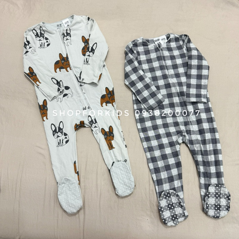 Body sleep sleepsuit liền tất/ không tất khóa kéo cao cấp cho bé trai bé gái ngộ nghĩnh, chất cotton mềm