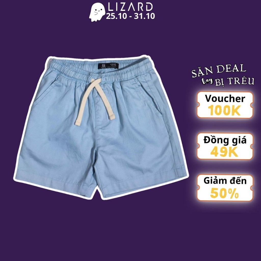 Quần short bé trai Lizard cotton nhiều màu phong cách hàn quốc - 4SP23S104
