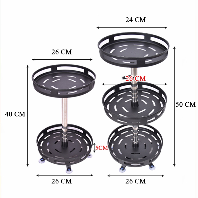 Kệ đựng gia vị xoay 360 độ Kệ gia vị  Kệ Để Đồ Nhà Bếp 2/3 Tầng Chất liệu thép cacbon có thể đặt Hũ Gia Vị Lọ Gia Vị