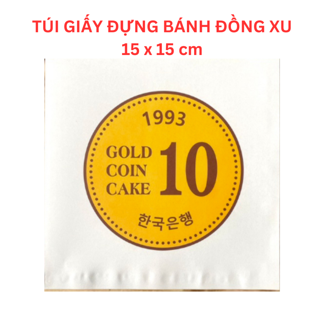 [Hỏa tốc] Túi giấy đựng bánh đồng xu 10 WON