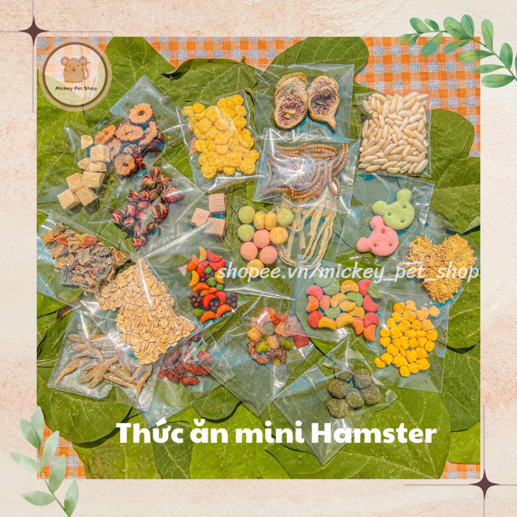Thức ăn các loại cho Hamster túi mini từ 3-5 gram