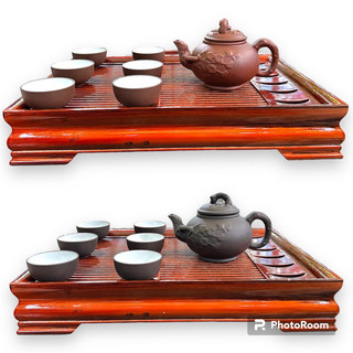 Bộ ấm chén tử sa Nghi Hưng, bộ tách trà gốm sứ 400ml kèm 6 chén 50ml