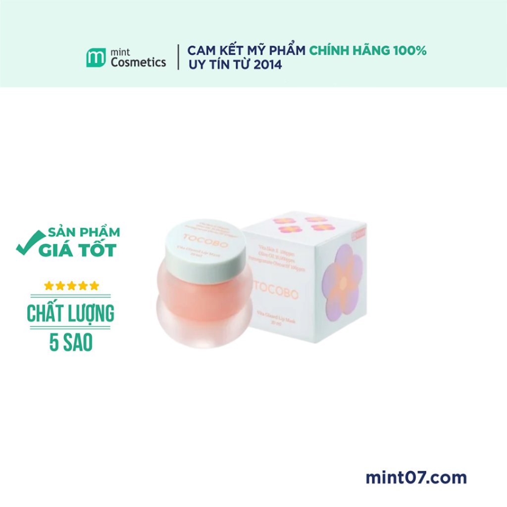 Mặt Nạ Ngủ Dưỡng Môi Tocobo Vita Glazed Lip Mask 20ml