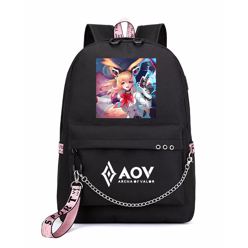 Balo thông minh đen in hình LIÊN QUÂN ver TƯỚNG Arena of Valor thời trang nam nữ đi học  tiện lợi