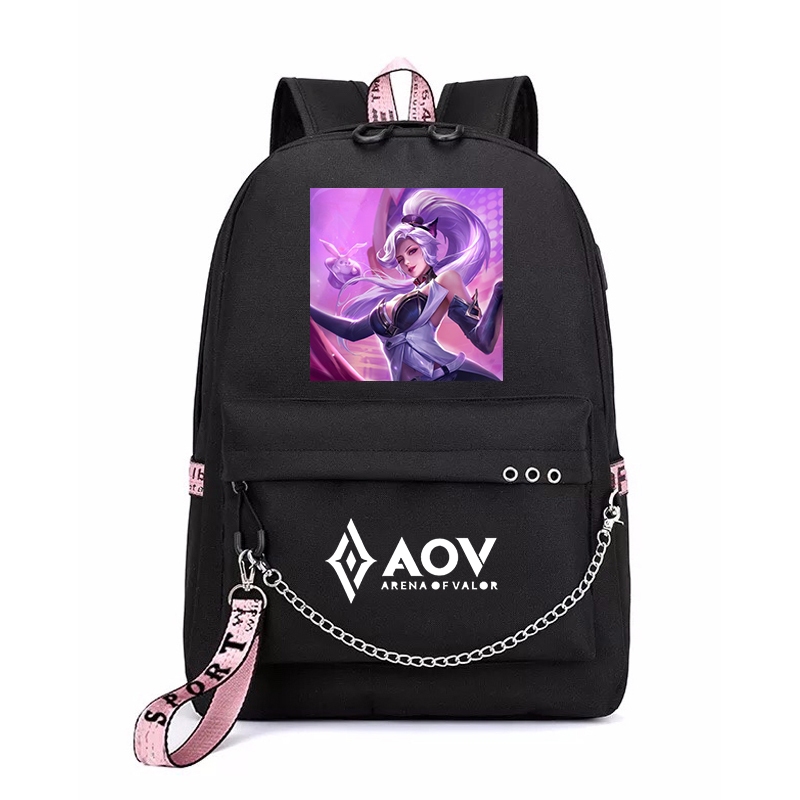 Balo thông minh đen in hình LIÊN QUÂN ver TƯỚNG Arena of Valor thời trang nam nữ đi học  tiện lợi