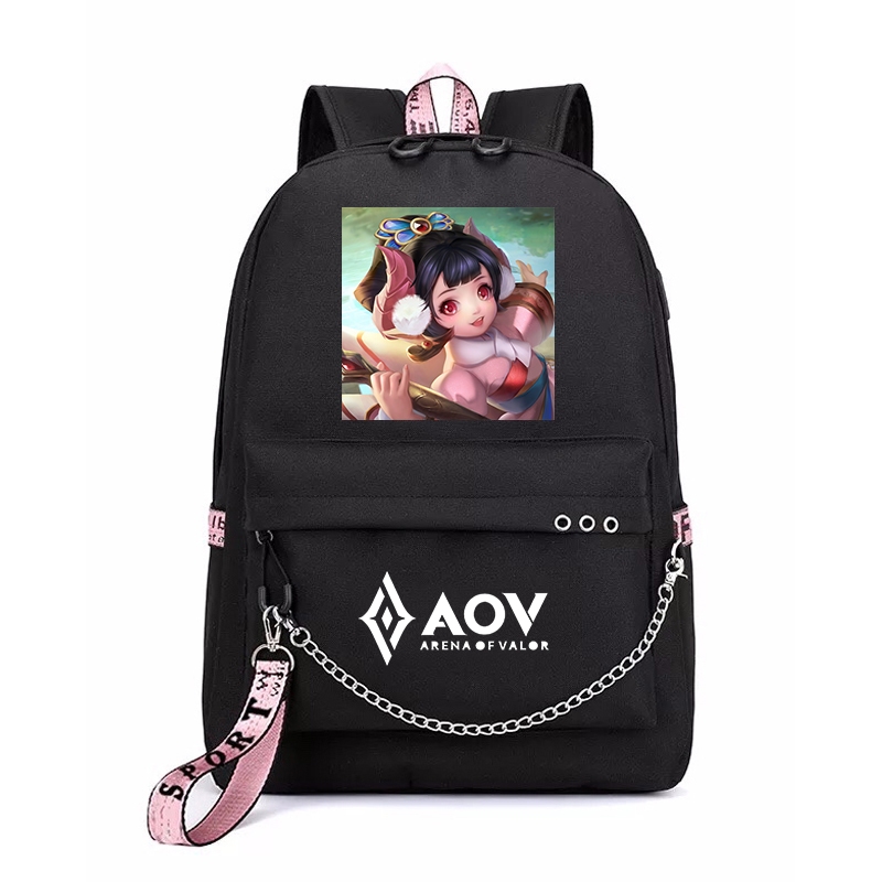 Balo thông minh đen in hình LIÊN QUÂN ver TƯỚNG Arena of Valor thời trang nam nữ đi học  tiện lợi