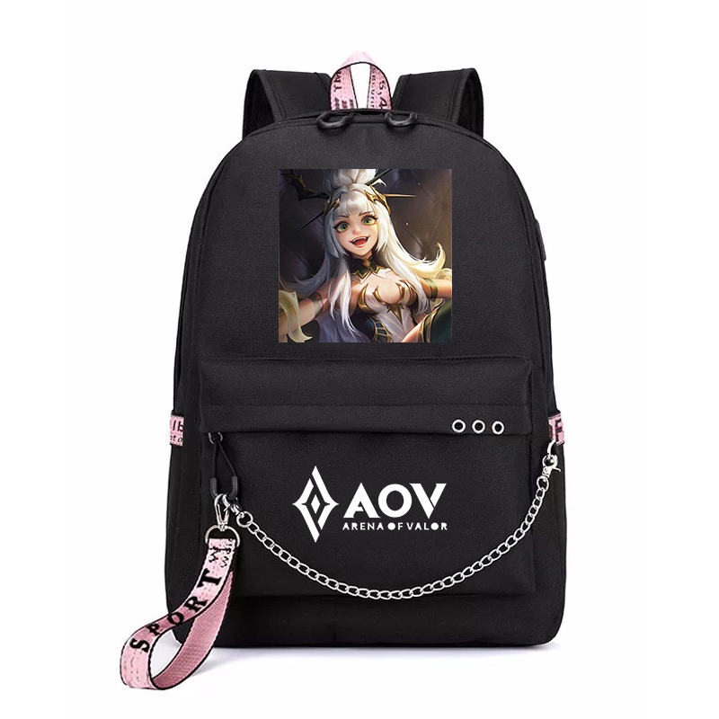 Balo thông minh đen in hình LIÊN QUÂN ver TƯỚNG Arena of Valor thời trang nam nữ đi học  tiện lợi
