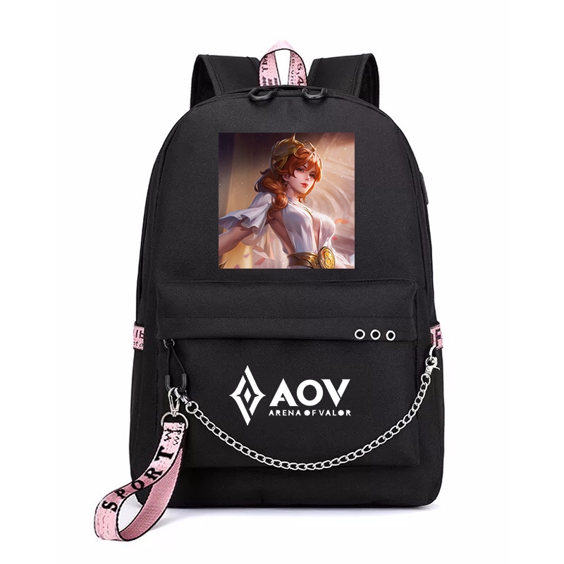 Balo thông minh đen in hình LIÊN QUÂN ver TƯỚNG Arena of Valor thời trang nam nữ đi học  tiện lợi