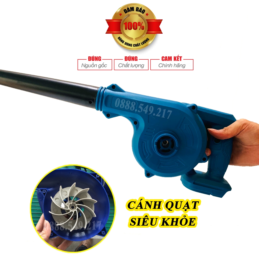 Thân Máy Hút Thổi Bụi Dùng Pin Siêu Bền - Hàng Chuẩn Cty, Lõi Đồng - Đa Năng Hút Thổi 2 Trong 1