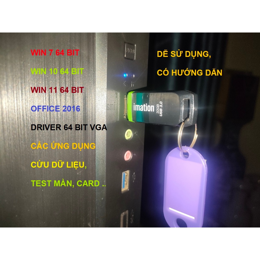 USB 16G cài Win7-10 hoặc 11 - CỨU DỮ LIỆU ĐƠN GIẢN DỄ DÙNG