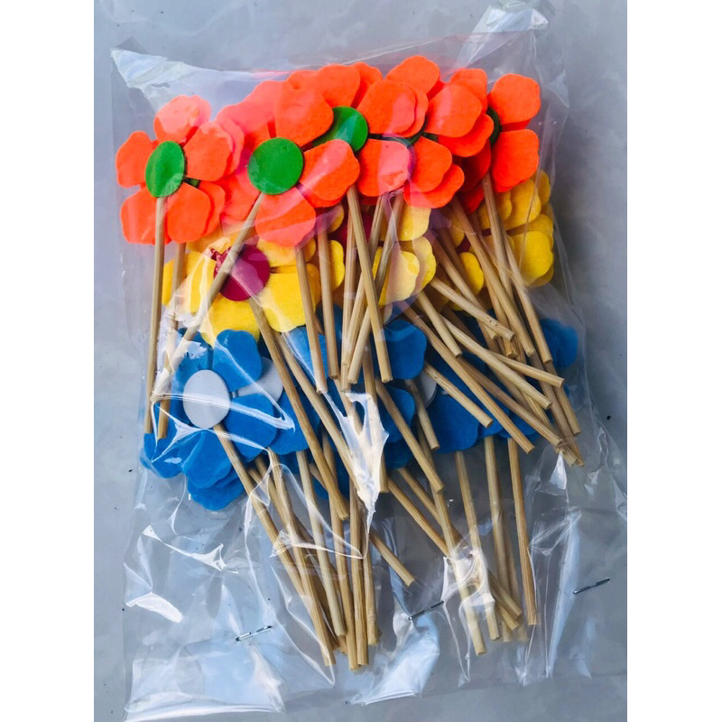 Hoa Bé Ngoan 2 Mặt Làm Bằng Nỉ 1 Túi 50 Hoa