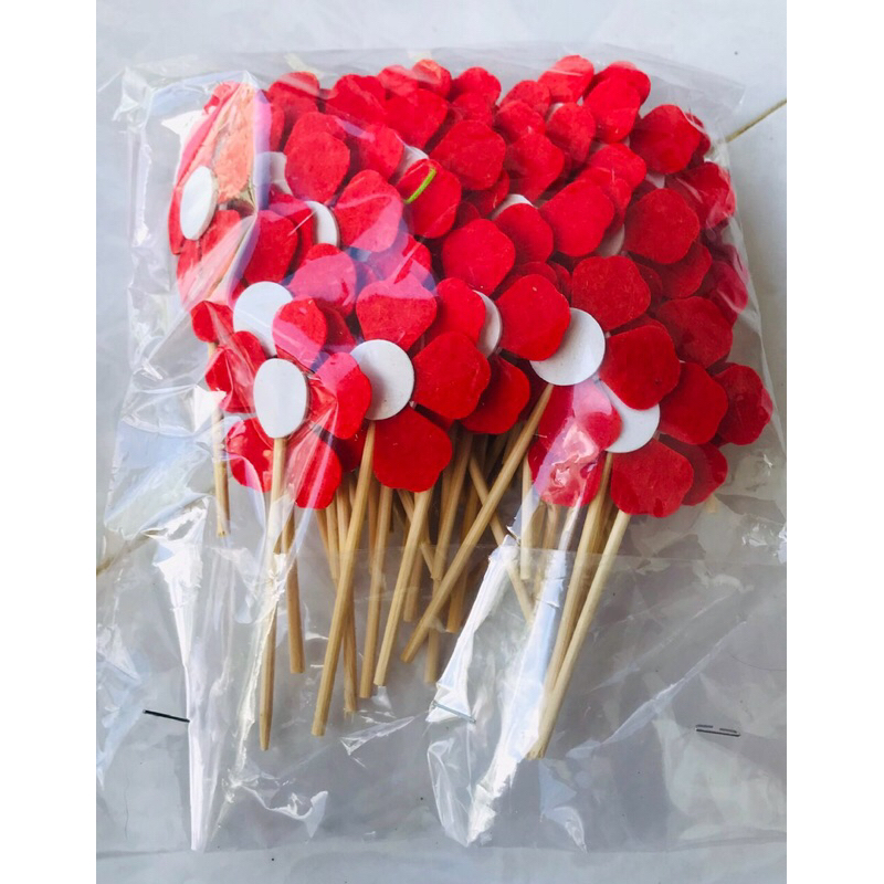 Hoa Bé Ngoan 2 Mặt Làm Bằng Nỉ 1 Túi 50 Hoa