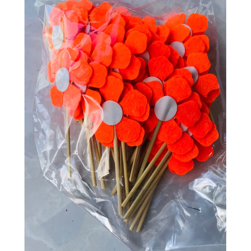 Hoa Bé Ngoan 2 Mặt Làm Bằng Nỉ 1 Túi 50 Hoa