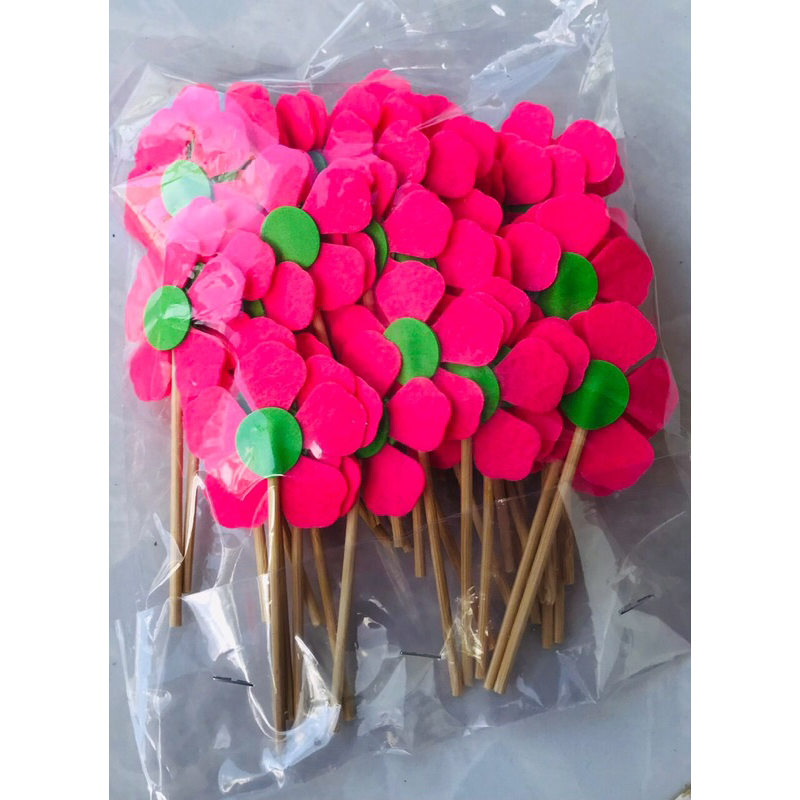 Hoa Bé Ngoan 2 Mặt Làm Bằng Nỉ 1 Túi 50 Hoa