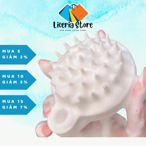 Lược Gội Đầu Bằng Silicon Mát Xa Da Đầu Giảm Rụng Kích Thích Mọc Tóc