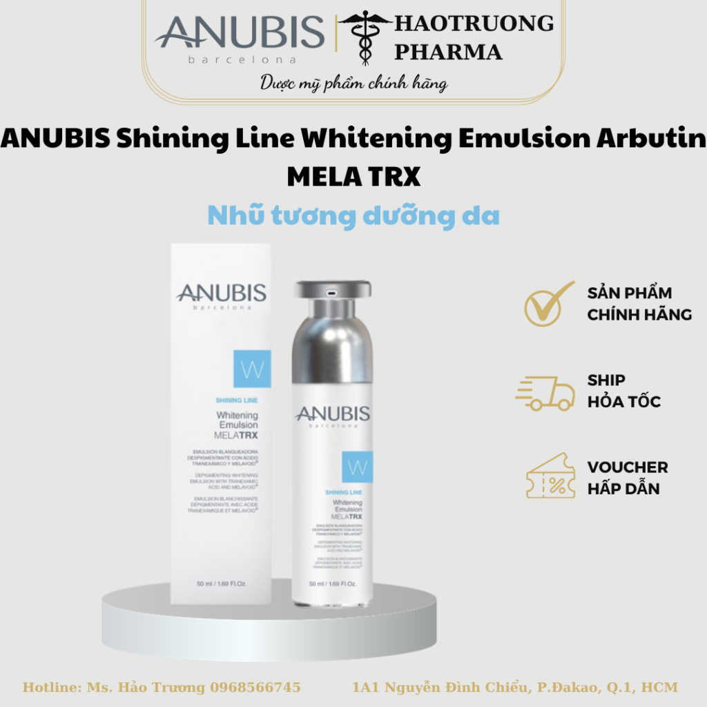 Nhũ tương Anubis sáng da mờ nám Mela TRX 50 ml - Anubis Whitening Emulsion MELA TRX