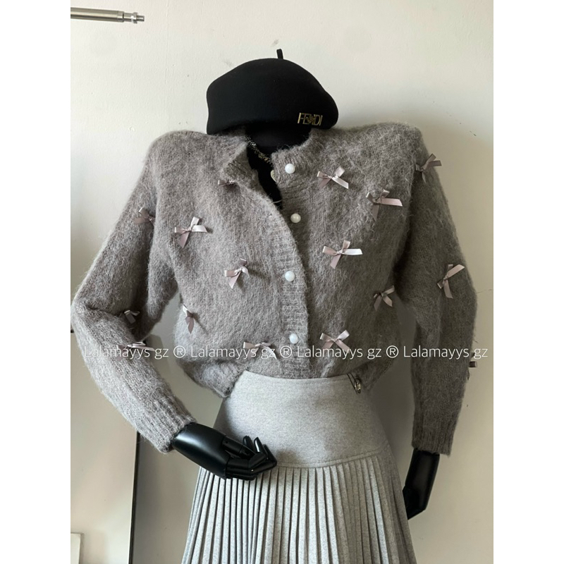 ÁO CARDIGAN LEN ĐÍNH NƠ HÀN QUỐC QCCC LOẠI 1