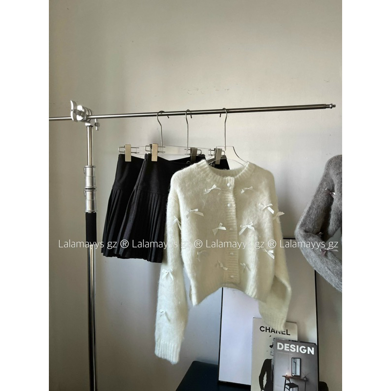 ÁO CARDIGAN LEN ĐÍNH NƠ HÀN QUỐC QCCC LOẠI 1