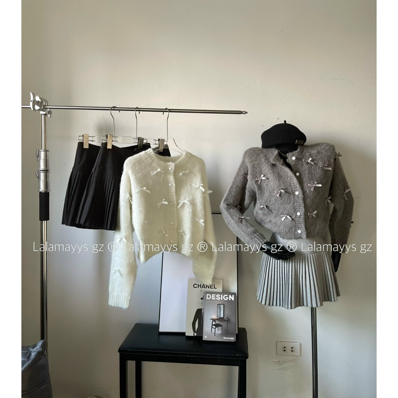 ÁO CARDIGAN LEN ĐÍNH NƠ HÀN QUỐC QCCC LOẠI 1