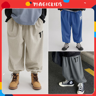 Quần nỉ bông cho bé trai Magickids quần dài mùa đông chất nỉ lót bông dày dặn giữ ấm cho bé Quần áo trẻ em QD23052