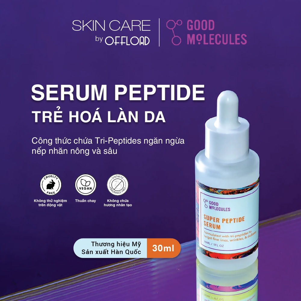 Serum peptide trẻ hoá da Good Molecules | Super Peptide Serum