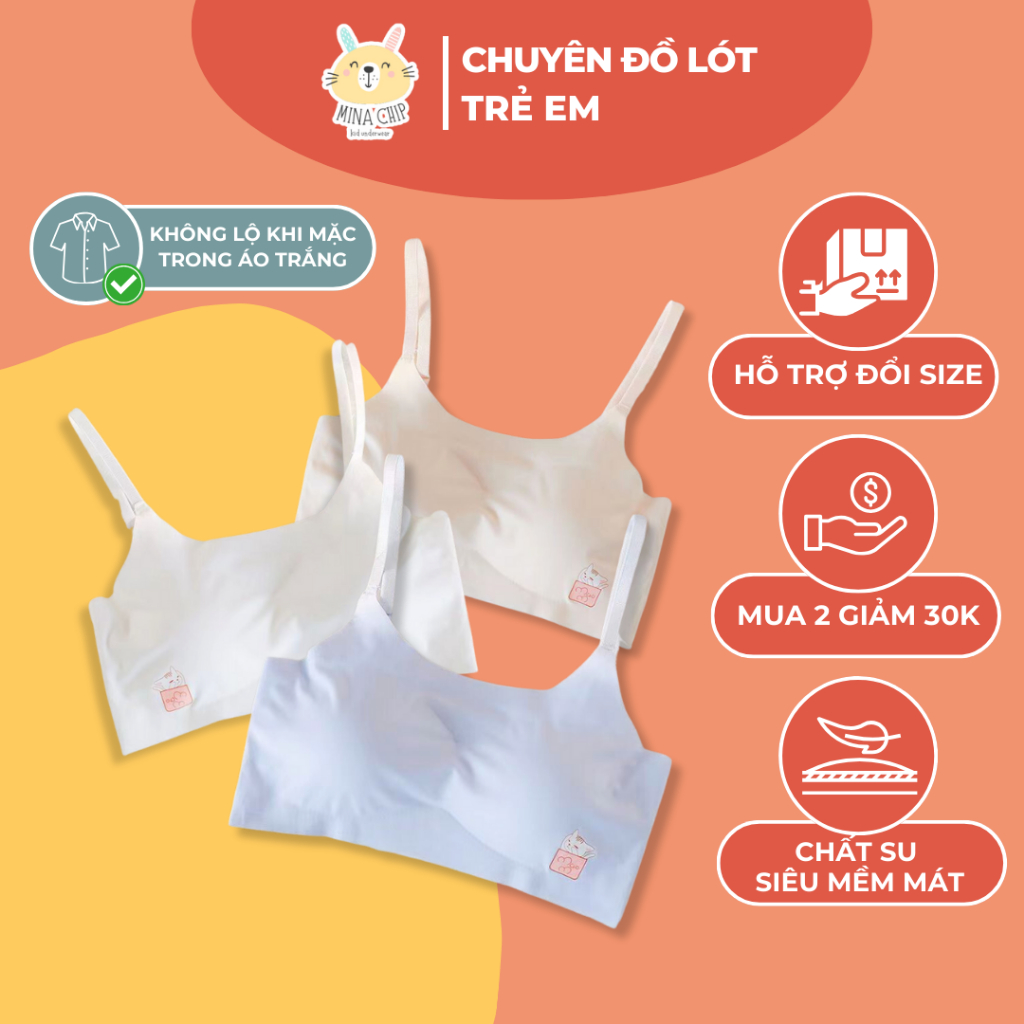 Áo lá học sinh đúc su 2 dây mềm mại thoáng mát họa tiết mèo con xinh xắn Mina Chip A10