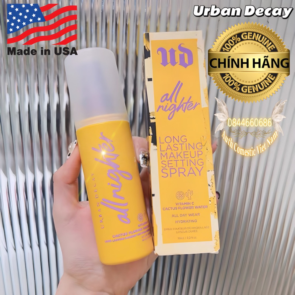 Urban Decay Xịt giữ makeup Urban Decay All Nighter Vitamin C Hydrating Setting Spray