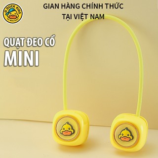Quạt đeo cổ mini tích điện không cánh di động 3 chế độ gió sạc usb có thể gấp gọn dung lượng pin lớn