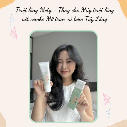Kem tẩy lông Mety , tẩy lông vùng kín, nách, tay, chân, triệt lông an toàn không đau rát dung tích 100ml