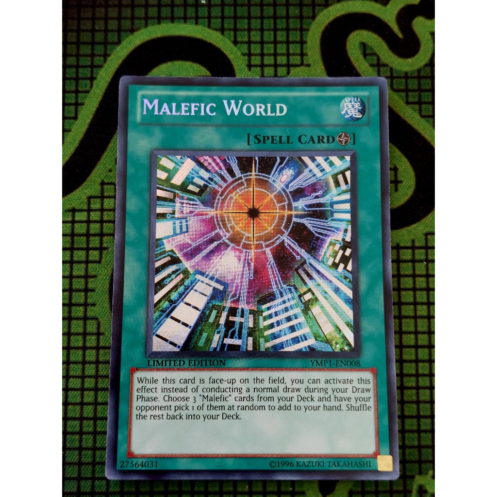 Thẻ Bài Mint90 Yugioh Spell Malefic World - YMP1-EN008 - Secret Rare