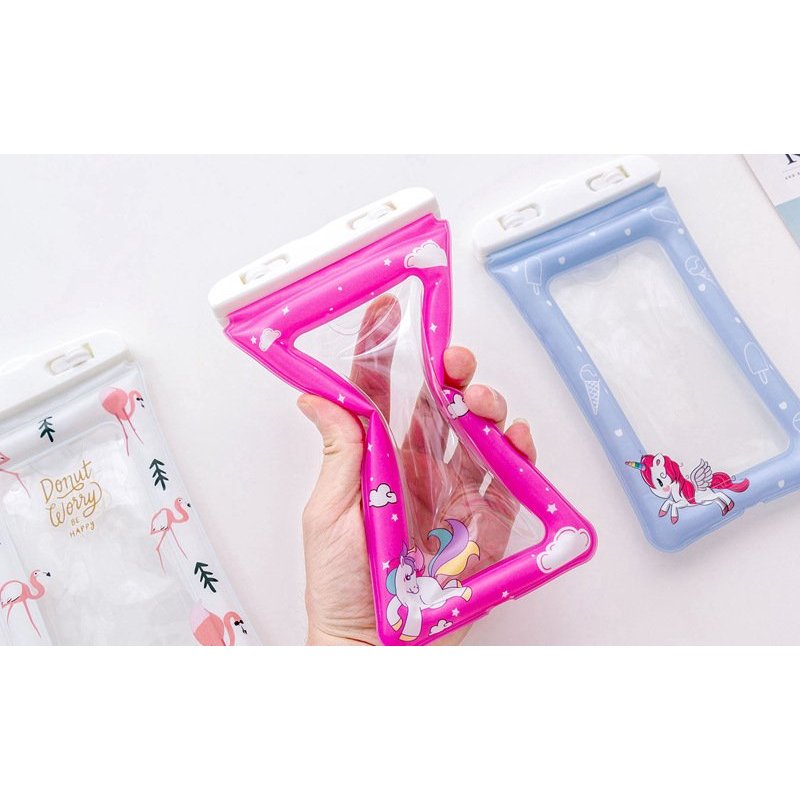 Túi Chống Nước Điện Thoại Bảo Vệ Điện Thoại Dưới Nước Khi Đi Bơi Đi Biển Viền Phao Cao Cấp Kèm Dây Đeo