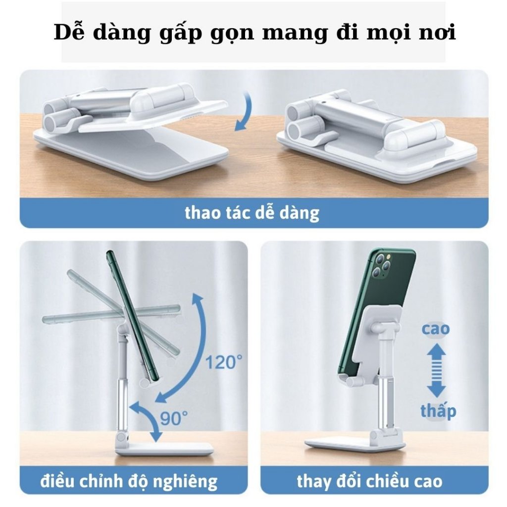 Giá Đỡ Điện Thoại Máy Tính Bảng Gấp Gọn Kệ Để Điện Thoại Đa Năng