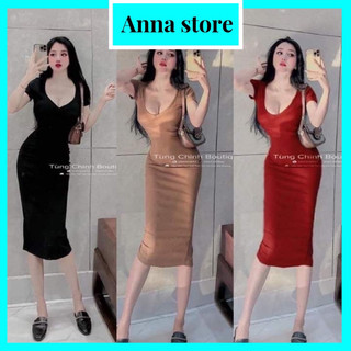 Đầm body trơn ,sọc kẻ tay cộc, cổ tim làm tăng vẻ đẹp cực kỳ của vòng 1, dáng ôm siêu tôn dáng M106