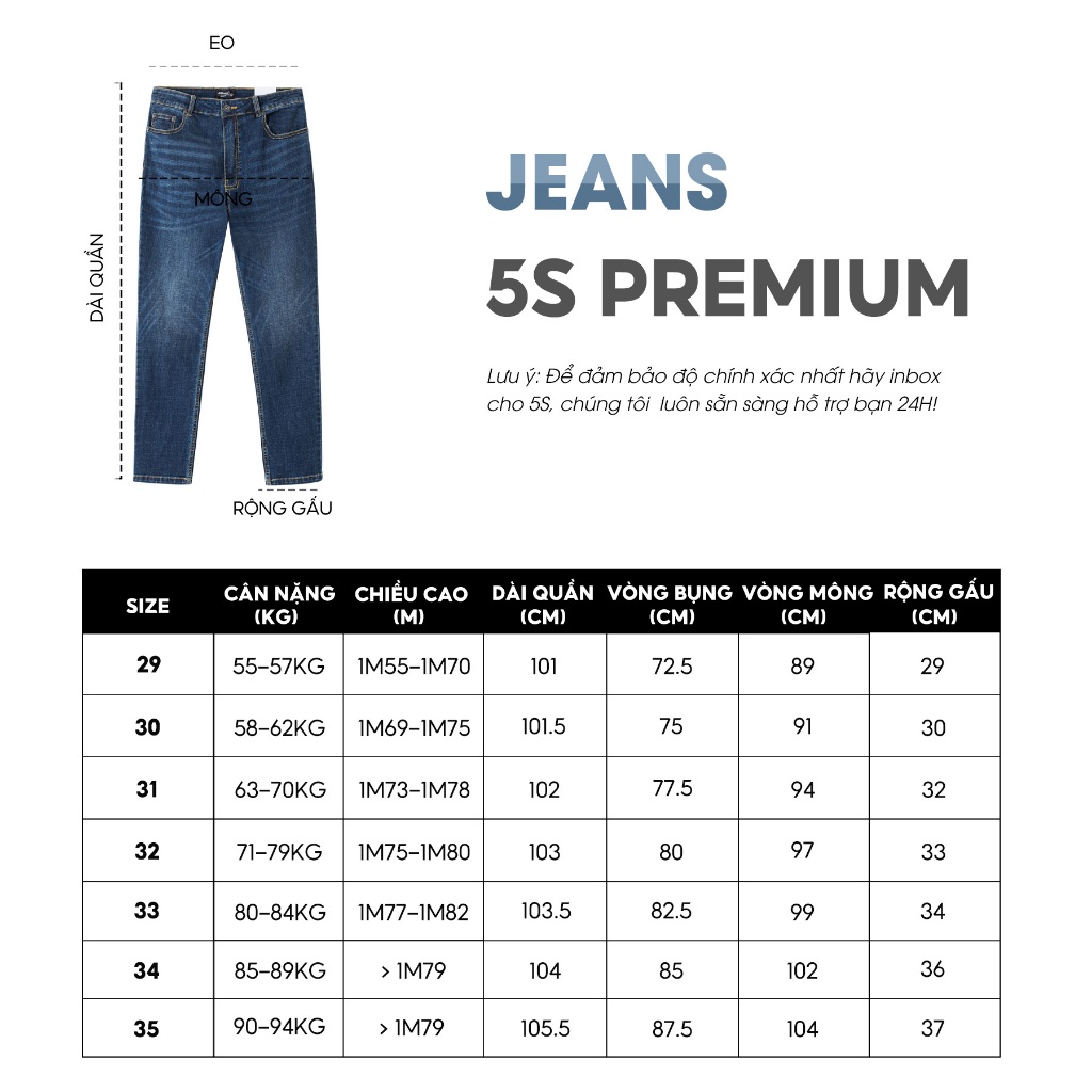 Quần Jean Nam 5S FASHION , Chất Cotton, Màu Sắc Cơ Bản, Dễ Phối, Năng Động, Trẻ Trung