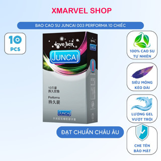  Bao cao su Kéo dài thời gian quan hệ JUNCAI Per Siêu mỏng Trơn Cực hưng phấn Size lớn nhỏ Chống xuất tinh sớm nam nữ 