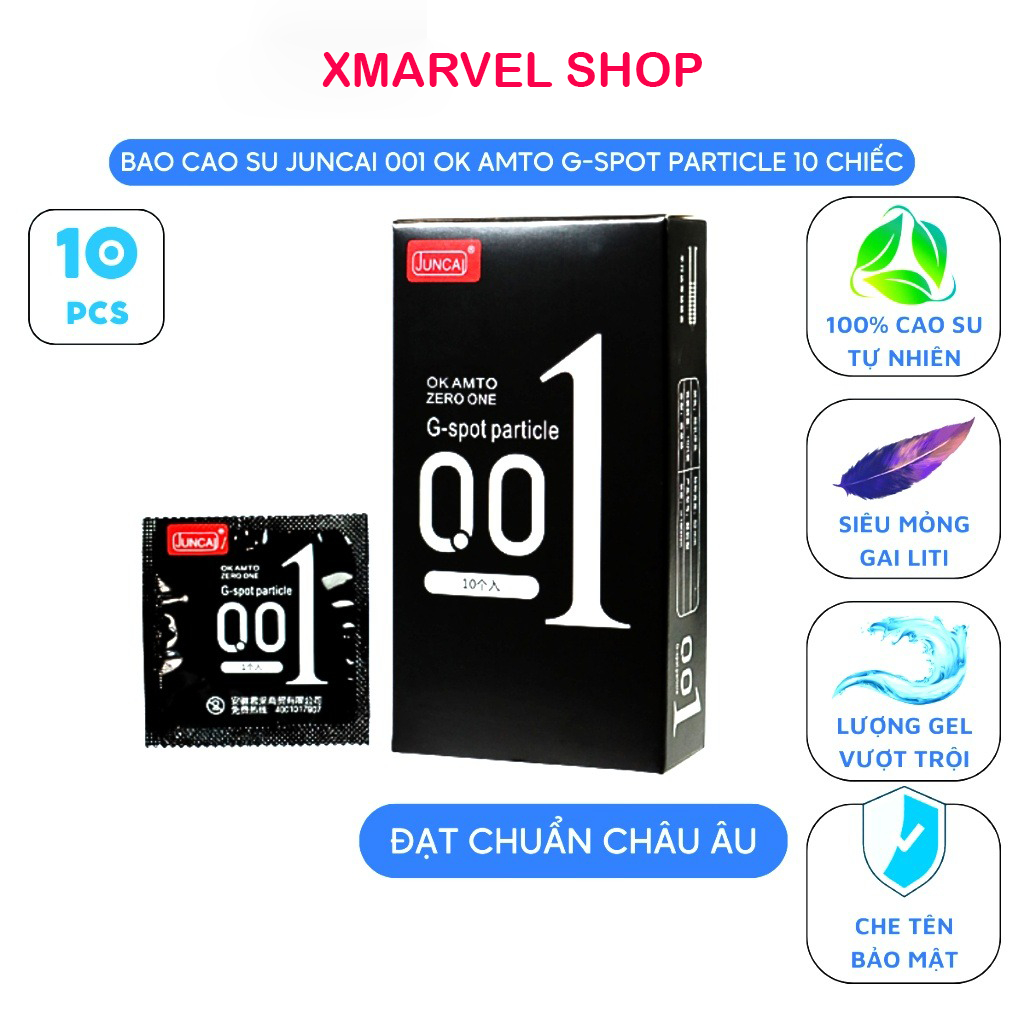 Bao cao su Gai Siêu mỏng JUNCAI G Kéo dài thời gian quan hệ Cực hưng phấn Size lớn nhỏ Chống xuất tinh sớm nam nữ