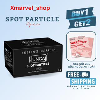  Bao cao su Gai Siêu mỏng Juncai 001 nhiều gel kéo dài thời gian Hộp 10 52mm XMARVEL 