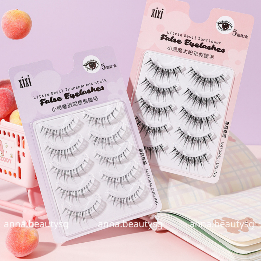 Lông mi giả gân trong tự nhiên Xixi đi học đi làm không lộ, lông mi giả dài dùng hàng ngày